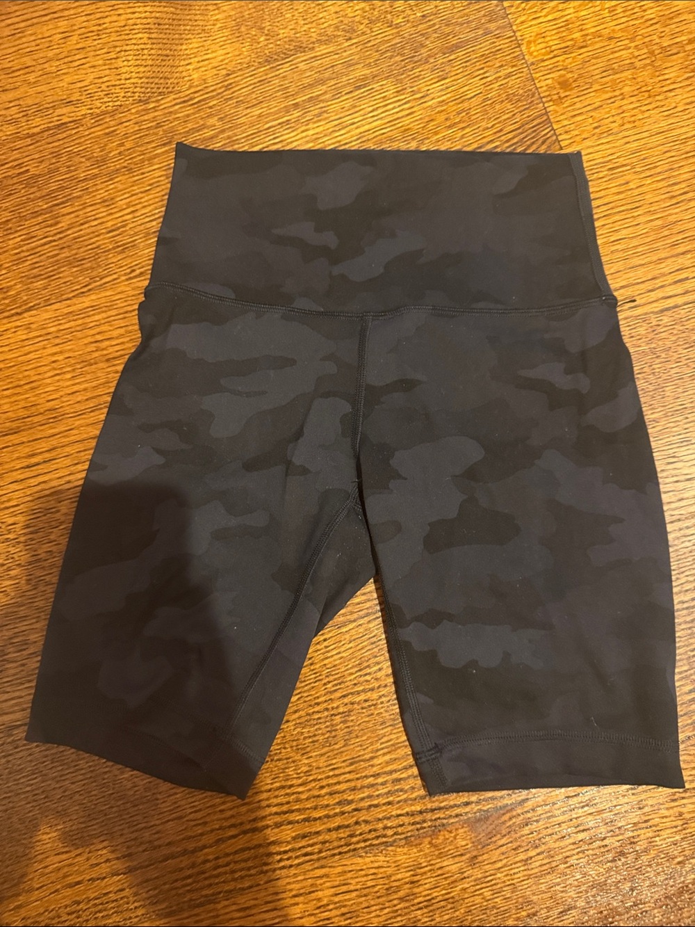 Lululemon wunder train camo biker shorts